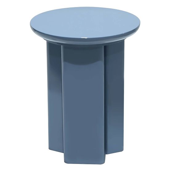 Table d'appoint Brie 40 cm, bleu doux, brillant