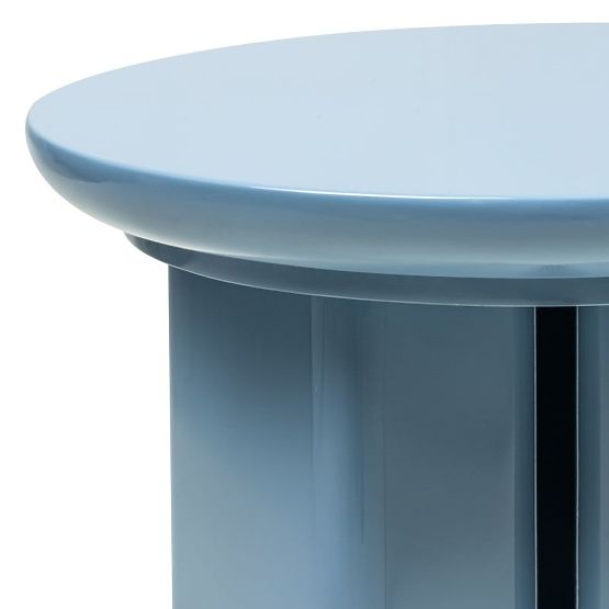 Table d'appoint Brie 40 cm, bleu doux, brillant