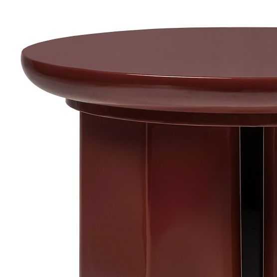 Table d'appoint Brie 40 cm, bordeaux/marron, brillant