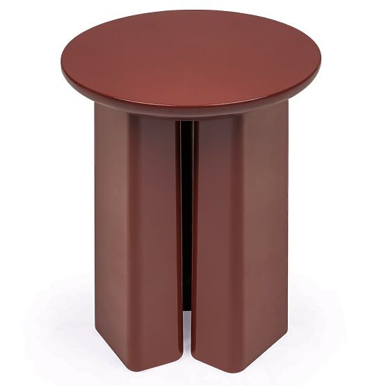 Table d'appoint Brie 40 cm, bordeaux/marron, brillant