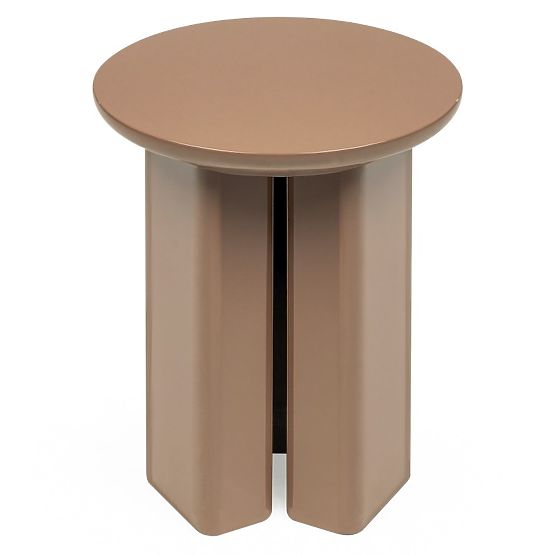 Table d'appoint Brie 40 cm, brun clair, mocha, brillant