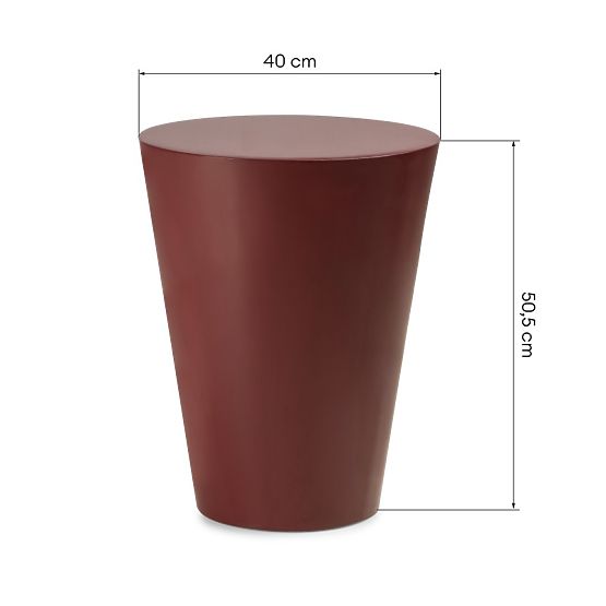 Table d'appoint Eclipso, 40 cm, bordeaux-brun, brillant