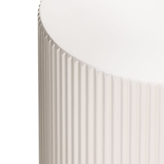 Table d'appoint Ermanno, 35 cm, beige-gris, rainuré