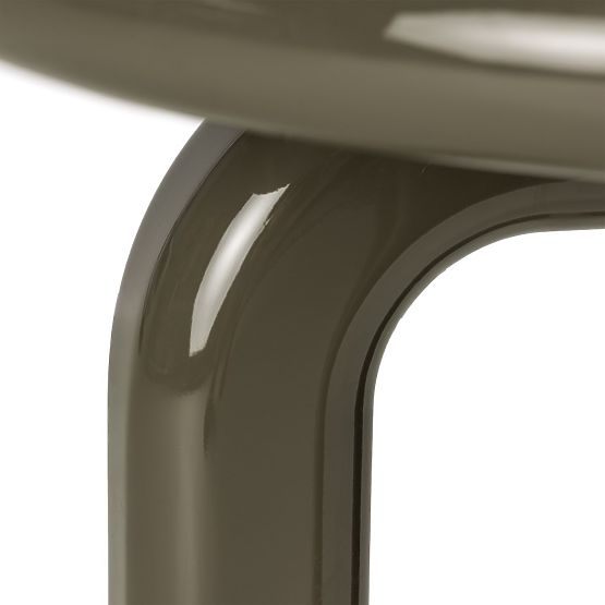 Table d'appoint Flambe 50 cm, vert/gris, brillant