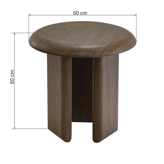 Table d'appoint Keo 50 cm, noyer foncé