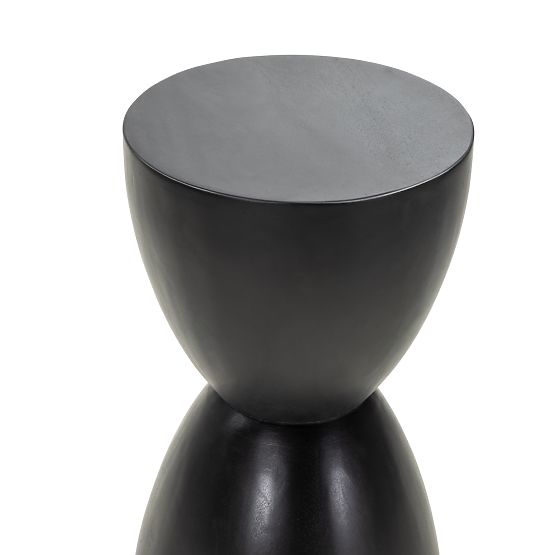Table d'appoint Lavia 35 cm, noir, bois de manguier