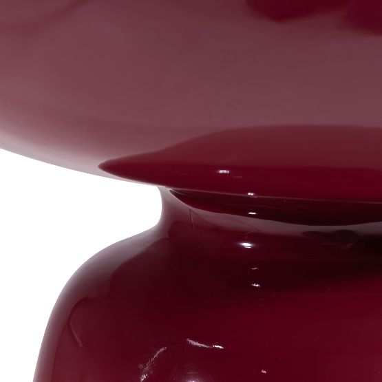 Table d'appoint Logan 40 cm, bordeaux/cerise, brillant