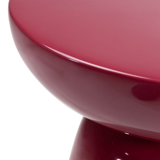 Table d'appoint Logan 40 cm, bordeaux/cerise, brillant