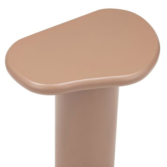 Table d'appoint Monaco cannelle, mat, formes arrondies