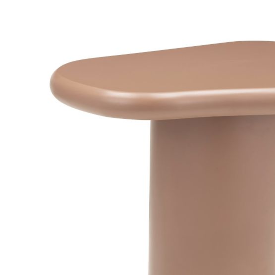 Table d'appoint Monaco cannelle, mat, formes arrondies