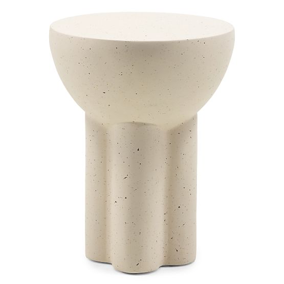 Table d'appoint Poppy, béton, effet granit