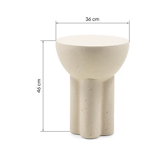 Table d'appoint Poppy, béton, effet granit