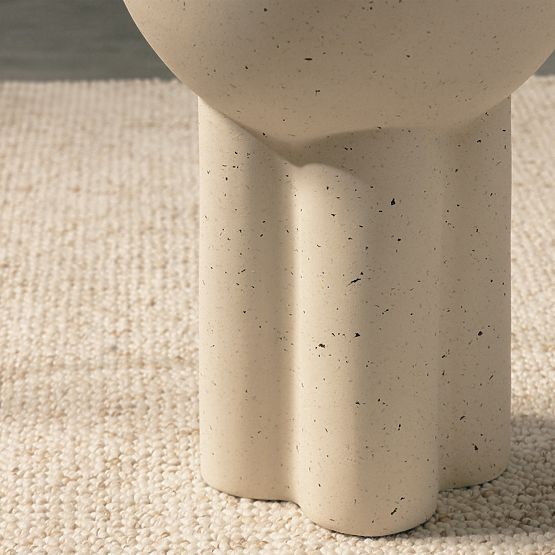 Table d'appoint Poppy, béton, effet granit