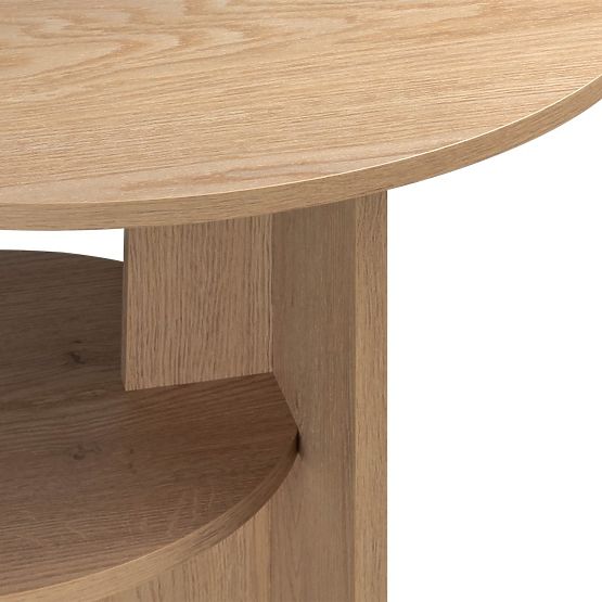 Table d'appoint rond Yaso, Chêne Cremona Torro
