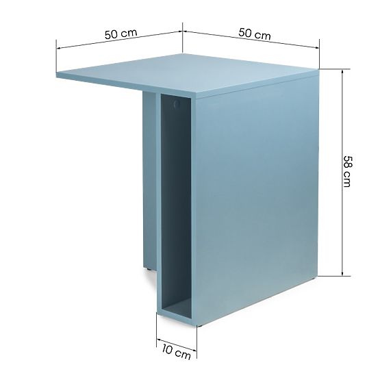 Table d'appoint Yaso bleu craie