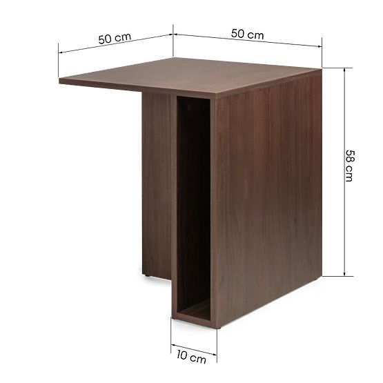Table d'appoint Yaso noyer villa
