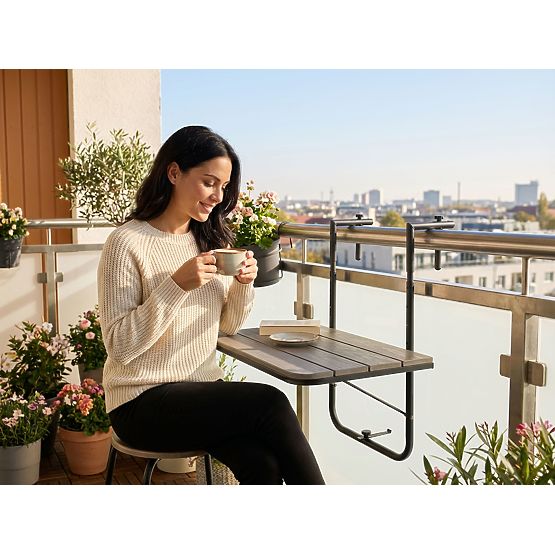 Table de balcon pliable ARETTO gris