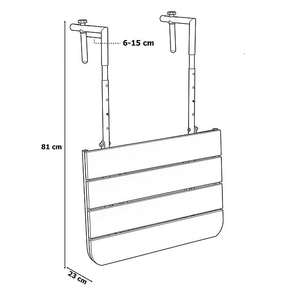 Table de balcon pliable ARETTO noir