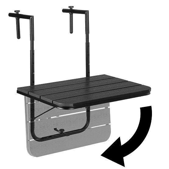 Table de balcon pliable ARETTO noir