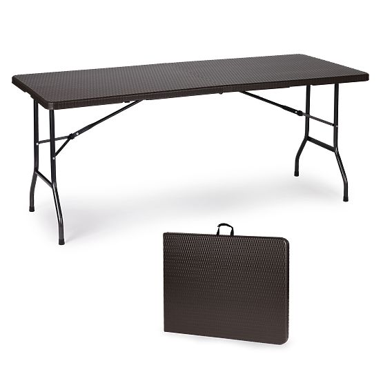 Table de banquet pliant de jardin 180 cm en rotin ModernHome