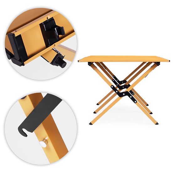 Table de camping pliable 120x60 cm avec sac MultiGarden