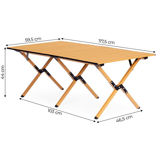 Table de camping pliable 120x60 cm avec sac MultiGarden
