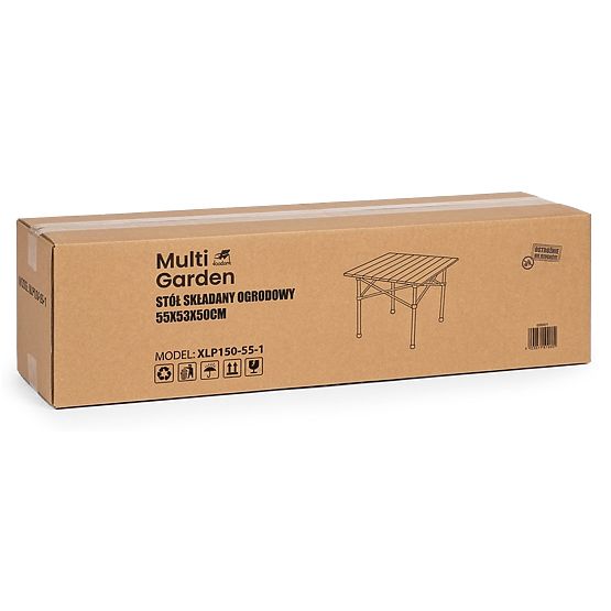 Table de camping pliable 53x55 cm avec sac noir MultiGarden