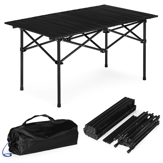 Table de camping pliable 95x55 cm avec sac noir MultiGarden