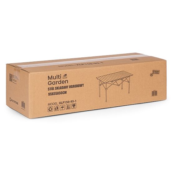 Table de camping pliable 95x55 cm avec sac noir MultiGarden