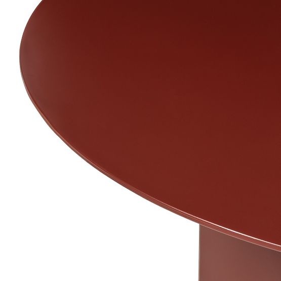 Table de jardin Amarello 140 cm, aluminium, rond, brun bordeaux