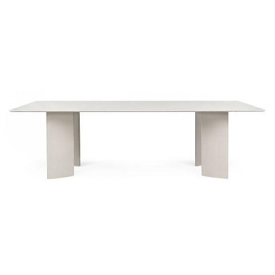 Table de jardin Amarello 220 cm, aluminium, rectangulaire, beige clair