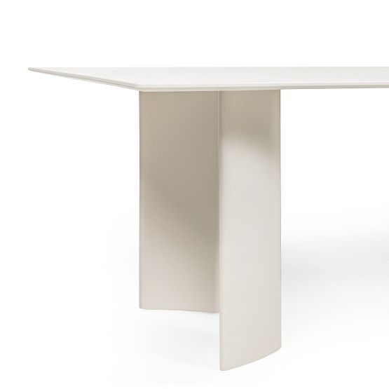 Table de jardin Amarello 220 cm, aluminium, rectangulaire, beige clair