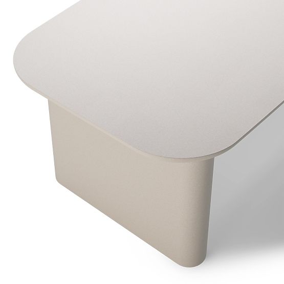Table de jardin Astiara 240 cm, en ciment, beige clair, mat