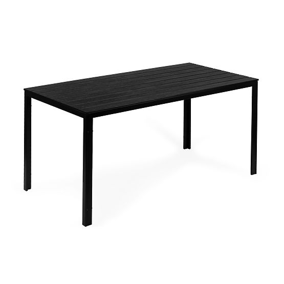 Table de jardin de restauration 156 x 78 cm Noir