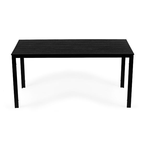 Table de jardin de restauration 156 x 78 cm Noir