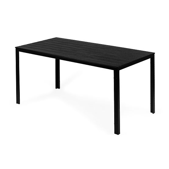 Table de jardin de restauration 156 x 78 cm Noir