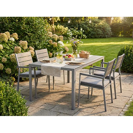 Table de jardin en aluminium ZENON 150x90 cm