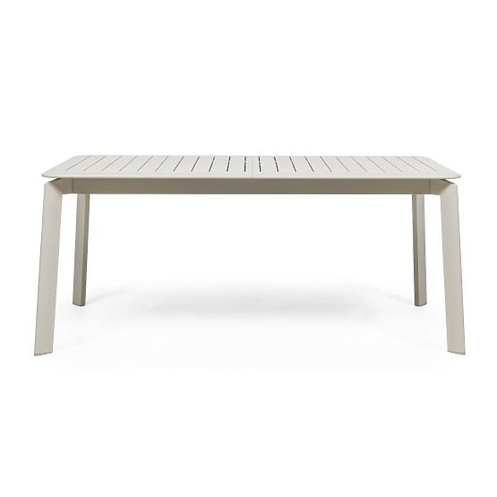 Table de jardin extensible Canelli 175-234 cm, aluminium, rectangulaire, beige clair