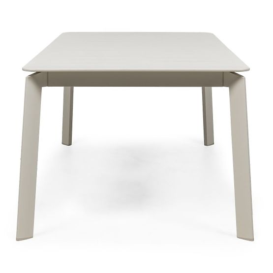 Table de jardin extensible Canelli 175-234 cm, aluminium, rectangulaire, beige clair