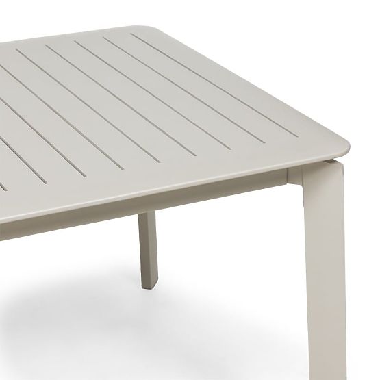 Table de jardin extensible Canelli 175-234 cm, aluminium, rectangulaire, beige clair