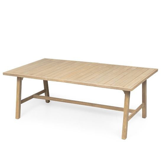 Table de jardin extensible Castello, 200-295 cm, aspect teck, bois d'acacia FSC
