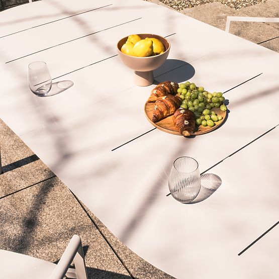 Table de jardin extensible Marinelli 230-300 cm, aluminium, beige clair
