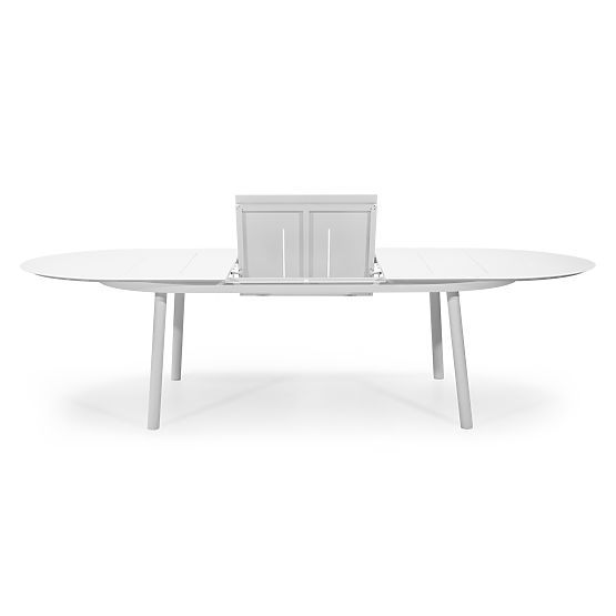 Table de jardin extensible Marinelli 230-300 cm, aluminium, blanc