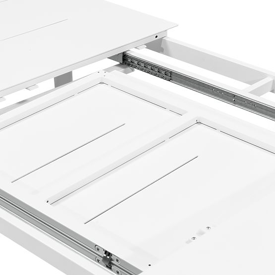 Table de jardin extensible Marinelli 230-300 cm, aluminium, blanc