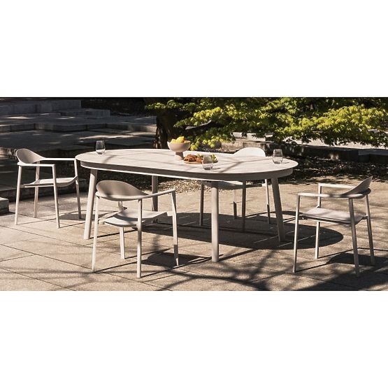 Table de jardin extensible Marinelli II 230-300 cm, aluminium, beige clair