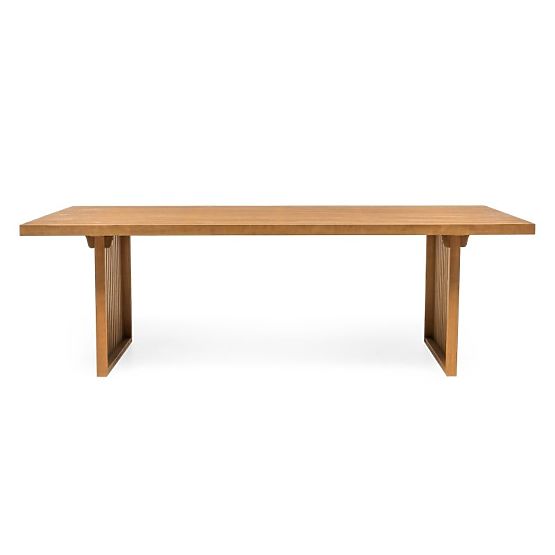 Table de jardin Familis ll 240 cm, bois d'eucalyptus FSC, aspect teck