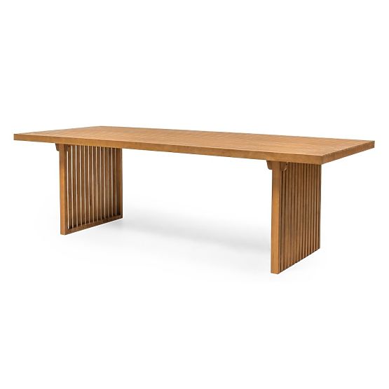 Table de jardin Familis ll 240 cm, bois d'eucalyptus FSC, aspect teck