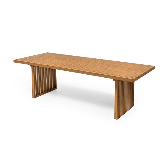 Table de jardin Familis ll 240 cm, bois d'eucalyptus FSC, aspect teck