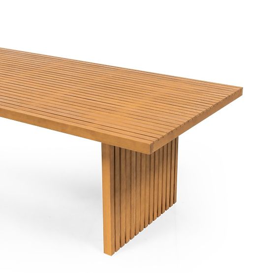 Table de jardin Familis ll 240 cm, bois d'eucalyptus FSC, aspect teck