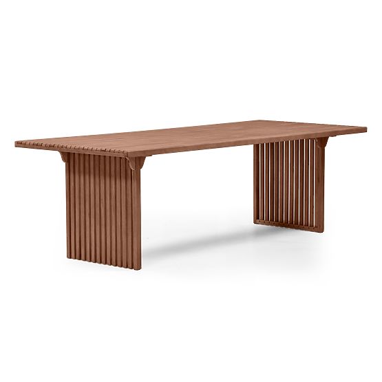 Table de jardin Familis ll, 240 cm, bois d'eucalyptus FSC, brun foncé